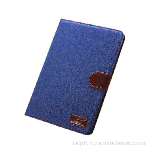 Denim fabrics protective case for iPad 5, stand PU leather, high quality, manufacturer